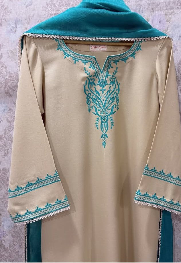 Decent Skin Embroidered 2Pc - Stylish Embroidered Skin Outfit